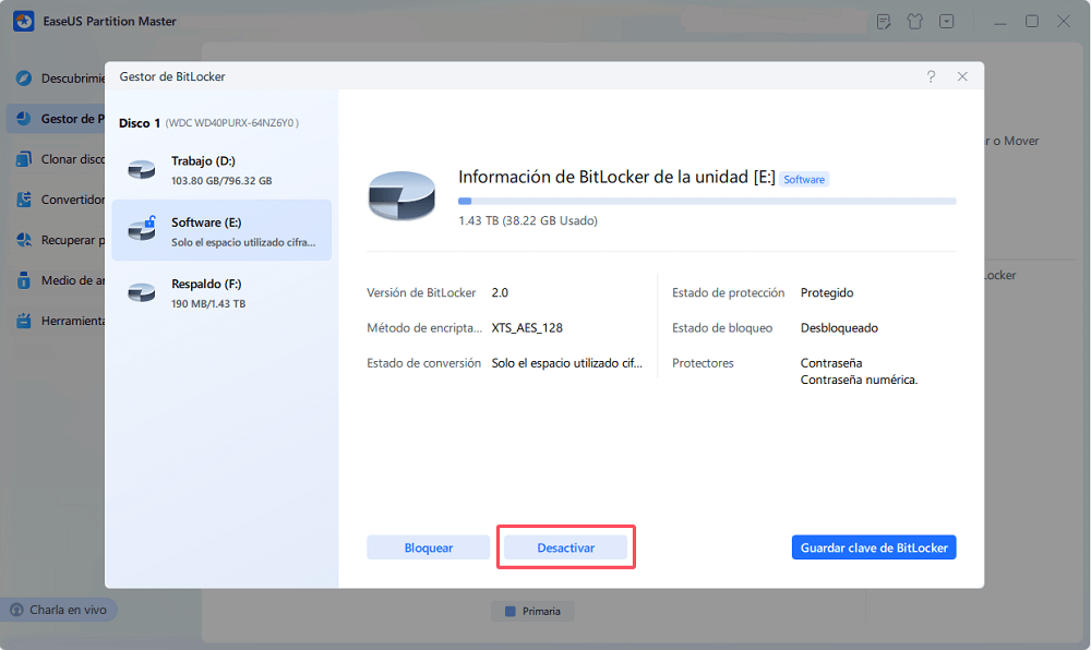 desactivar bitlocker 2